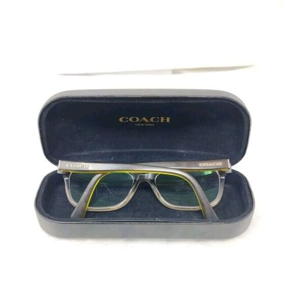 COACH HC 6089 5400 OLIVE BROWN GRADIENT PLASTIC RECTANGLE EYEGLASSES 51MM W/CASE